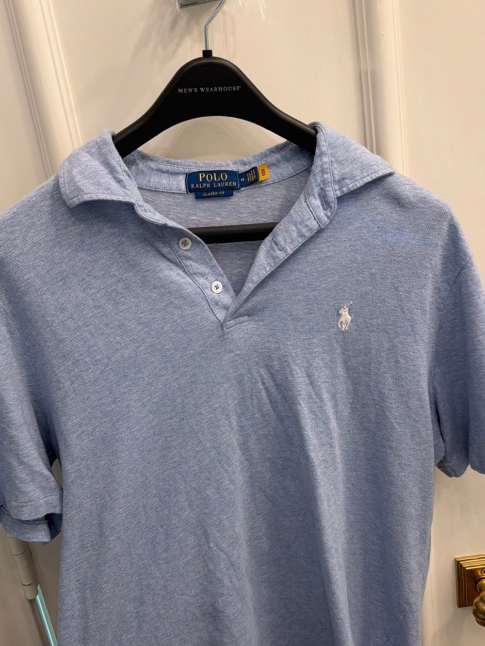 Polo by Ralph Lauren Heather Blue Short-Sleeve Polo with Embroidered Pony